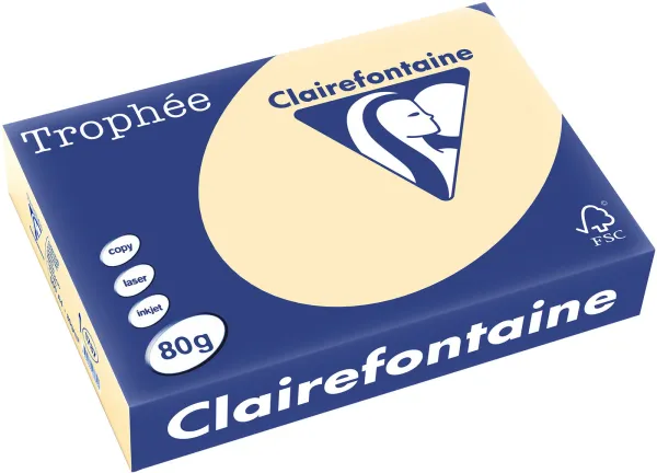 Q-connect Trophee kopijavimo popierius A4 80g pastelinis geltonas