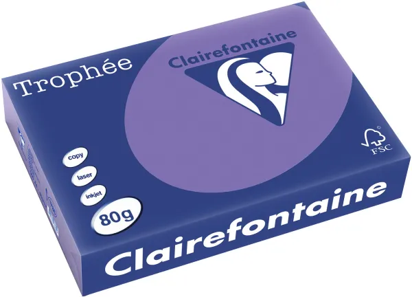 Q-connect Trophee kopijavimo popierius A4 80g ryškiai violetinis 500 lapų