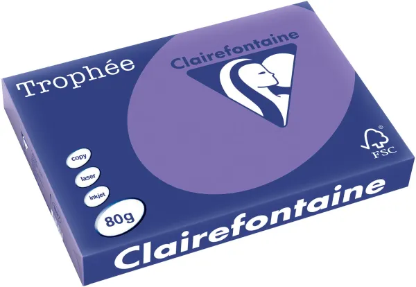 Q-connect Trophee kopijavimo popierius A3 80g ryškiai violetinis 500 lapų