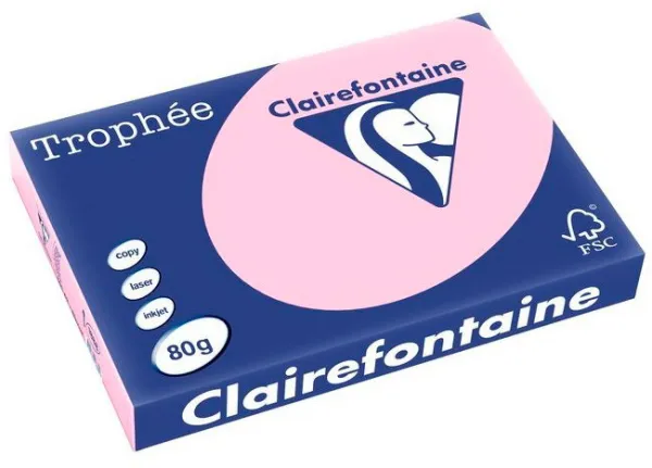 Q-connect Trophee kopijavimo popierius A3 80g pastelinis rožinis 500 lapų